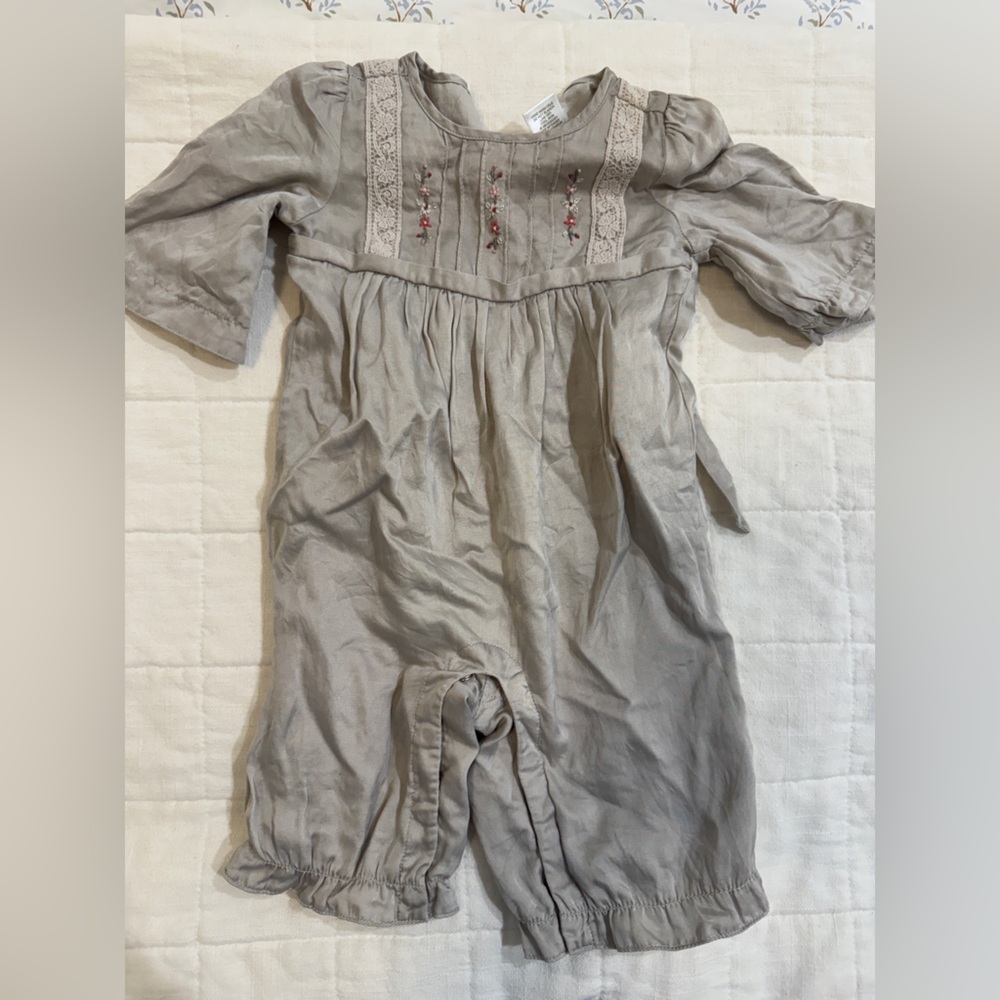 Janie and Jack girls silk one piece outfit
